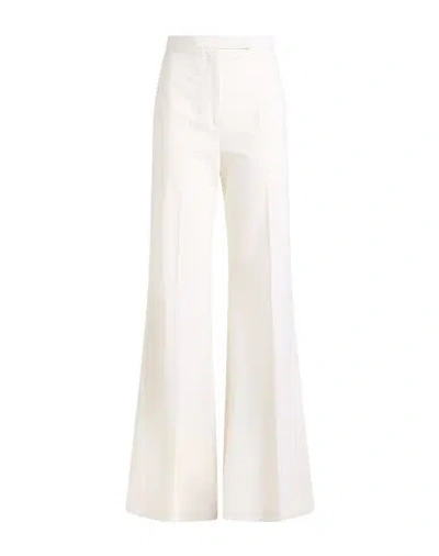 Lardini Woman Pants Ivory Size 6 Wool, Elastane In White