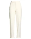 Lardini Woman Pants Ivory Size 8 Wool, Polyester In White