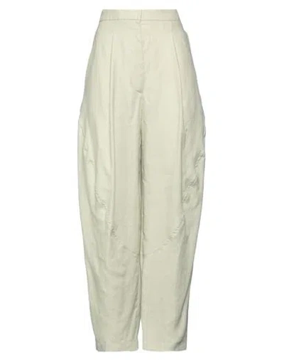 Lardini Woman Pants Light Green Size 8 Linen In Neutral