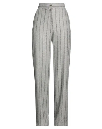 Lardini Woman Pants Light Grey Size 4 Viscose, Wool, Polyamide, Acrylic, Elastane In Green