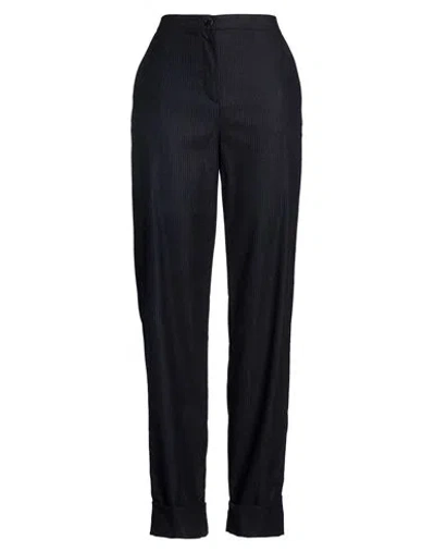 Lardini Woman Pants Midnight Blue Size 10 Wool, Polyester, Nylon, Viscose, Elastane In Multi