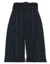 Lardini Cotton Bermuda Shorts With Striped Motif - Atterley In Blue