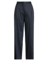 Lardini Woman Pants Midnight Blue Size 8 Linen, Viscose, Elastane In Blue