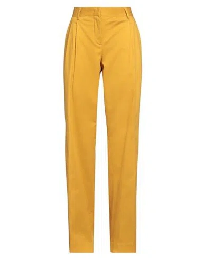 Lardini Woman Pants Marigold Size 4 Cotton, Elastane In Yellow