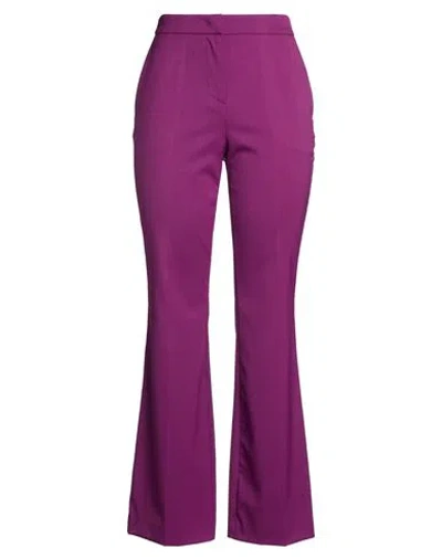 Lardini Woman Pants Plum Size 8 Polyester, Wool, Elastane In Green