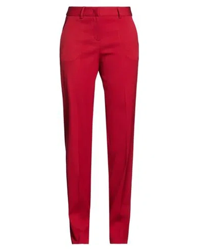 Lardini Woman Pants Red Size 6 Virgin Wool, Elastane
