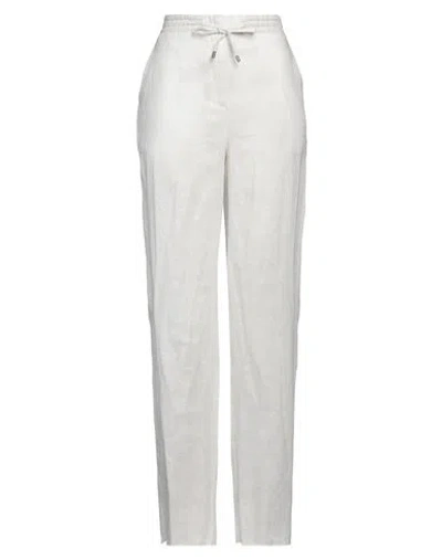 Lardini Woman Pants White Size 10 Linen, Polyester