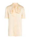 Lardini Woman Shirt Beige Size 8 Silk, Elastane In Neutral