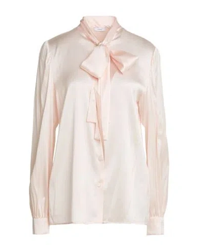 Lardini Woman Shirt Light Pink Size 4 Silk, Elastane