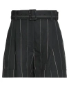 Lardini Woman Shorts & Bermuda Shorts Black Size 2 Viscose, Polyester