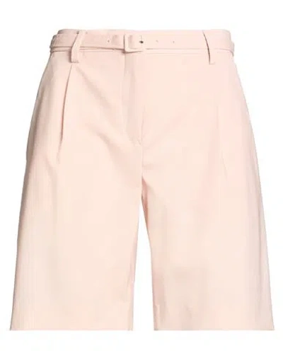 Lardini Woman Shorts & Bermuda Shorts Light Pink Size 10 Wool, Elastane In Animal Print