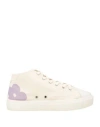 Lardini Woman Sneakers Beige Size 7 Textile Fibers In White