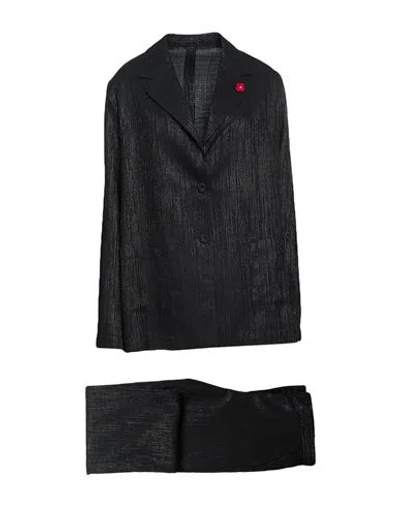 Lardini Woman Suit Black Size 10 Wool, Polyester