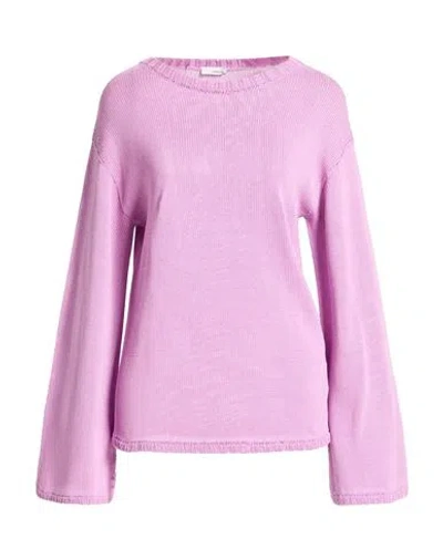 Lardini Woman Sweater Lilac Size M Cotton In Pink