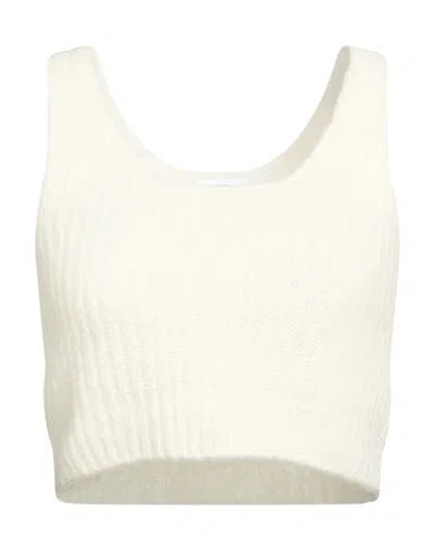 Lardini Woman Top Ivory Size M Wool, Cashmere, Nylon In White