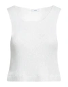 Lardini Woman Top White Size L Viscose, Polyamide, Metallic Acrylic In White