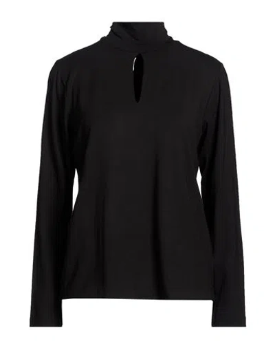 Lardini Woman T-shirt Black Size 6 Viscose, Elastane