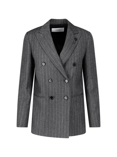 Lardini Women's Virgin Wool & Metal Detail Jacket In Grey