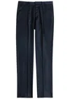 Lardini Wool And Cashmere-blend Trousers In Blue