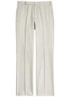 Lardini Wool And Cashmere-blend Trousers In White