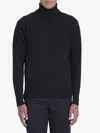 Lardini Wool And Cashmere Sweater In Black
