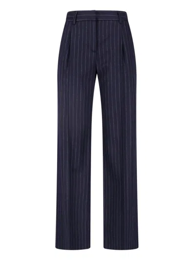 Lardini Wool And Cashmere Trousers In Blue