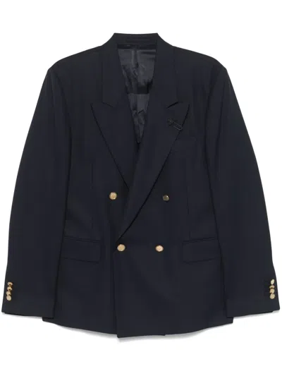 Lardini Wool Blazer In Blue