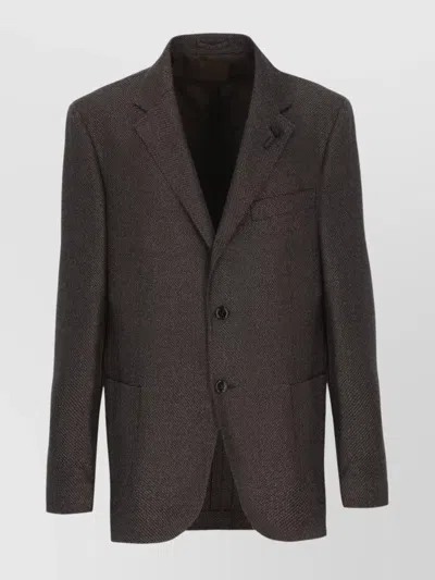 LARDINI WOOL BLAZER WITH LONG SLEEVES AND VENTS