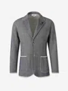 Lardini Wool Blazer With Peak Lapel In Gray