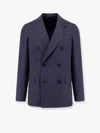Lardini Wool Blend Blazer With Iconic Removable Brooch