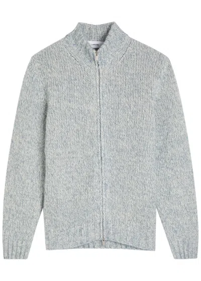Lardini Wool-blend Cardigan In Gray