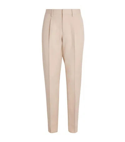 Lardini Wool-blend Casual Trousers In Pink
