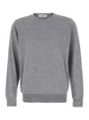 Lardini Knitted Crew-neck Jumper In Grey
