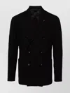 Lardini Wool Blend Jacket Dart Detailing In Black