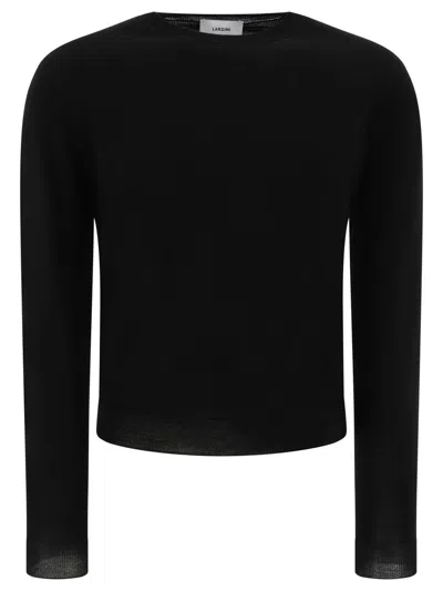 Lardini Wool-blend Sweater In Black
