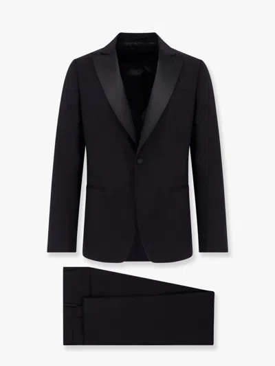 Lardini Wool Blend Tuxedo With Satin Lapel