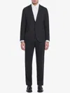 Lardini Single-breasted Wool Suit In Black