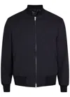 Lardini Wool Bomber Jacket In Blue