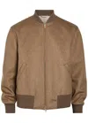 Lardini Wool Bomber Jacket In Brown