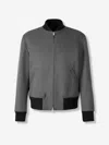 Lardini Zip-front Bomber Jacket In Gray