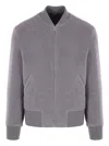 Lardini Brushed Wool Jacket In Pure Virgin Wool In Gray