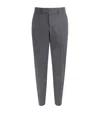 Lardini Wool-cashmere Straight Trousers In Gray