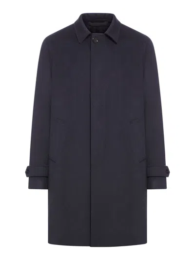 Lardini Virgin-wool Coat In Blue