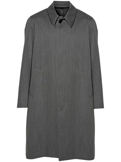 Lardini Wool Coat In Grey