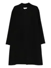 Lardini Collared Wool Coat Featuring Side Pockets In Multi