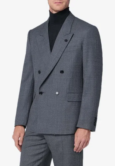 LARDINI WOOL DOUBLE-BREASTED BLAZER