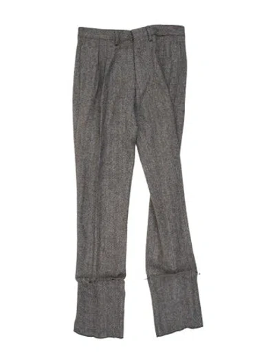 Pre-owned Lardini Wool Dress Pants In Gray