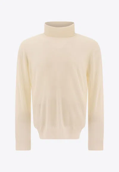 Lardini Wool High-neck Sweater In Neutral