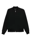 Lardini Bomber Jacket In Black Wool