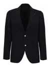 Lardini Roma Single-breasted Jacket In Wool Blend In Blue